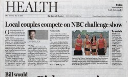 Charleston Post & Courier Features Charleston Warriors NBC Spartan Obstacle Race Team Adam Von Ins, Elea Faucheron, Stephen Siraco, Stepahine Keenan front page Health Section
